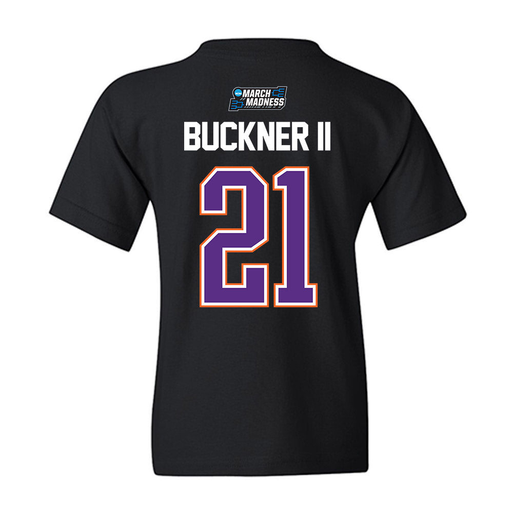 Clemson - NCAA Men's Basketball : Ace Buckner II - NCAA® March Madness® 2026 Youth T-Shirt-1