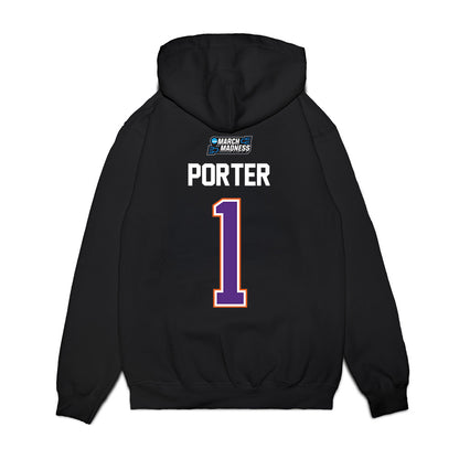 Clemson - NCAA Men's Basketball : Jestin Porter - NCAA® March Madness® 2026 Premium Hooded Sweatshirt-1