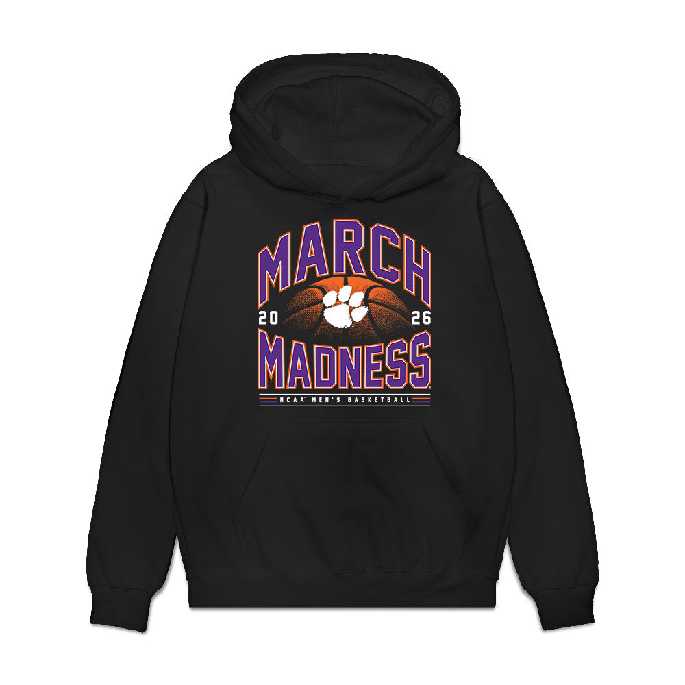 Clemson - NCAA Men's Basketball : Dillon Hunter - NCAA® March Madness® 2026 Premium Hooded Sweatshirt-0