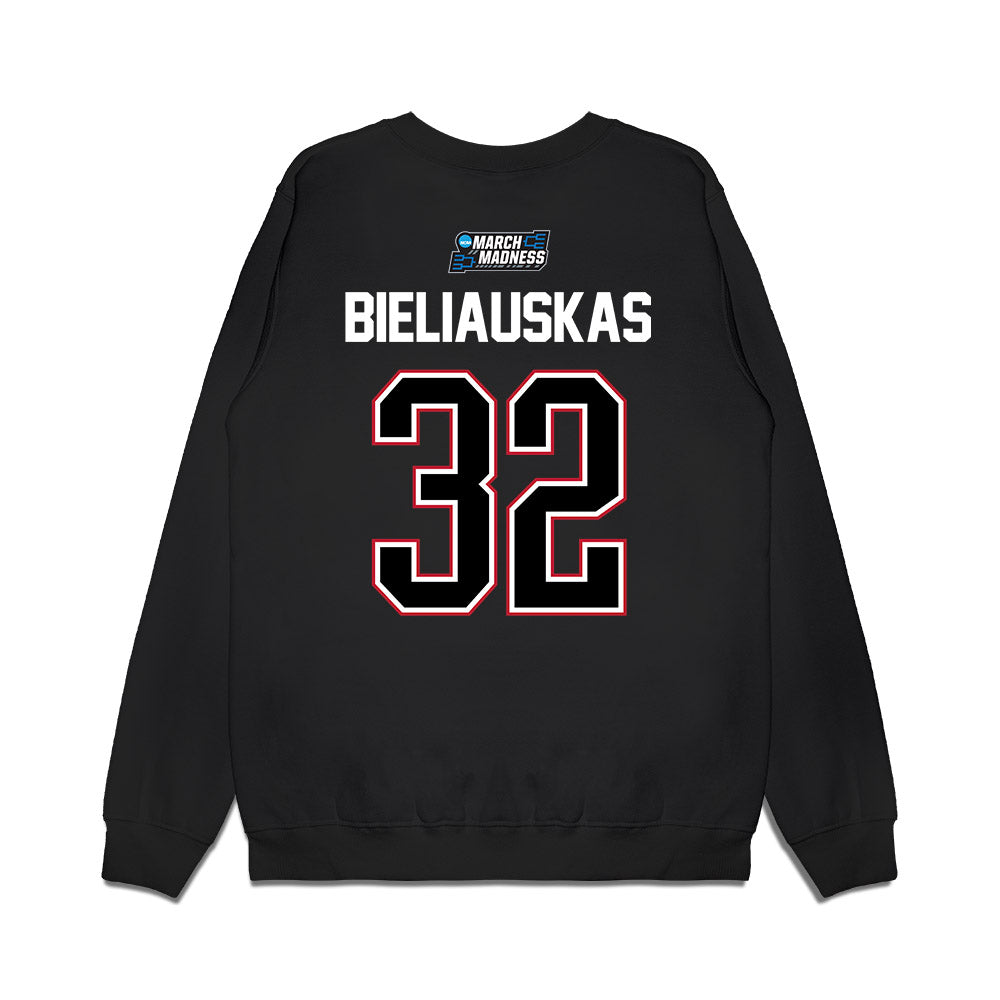 Wisconsin - NCAA Men's Basketball : Aleksas Bieliauskas - NCAA® March Madness® 2026 Premium Crewneck Sweatshirt-1