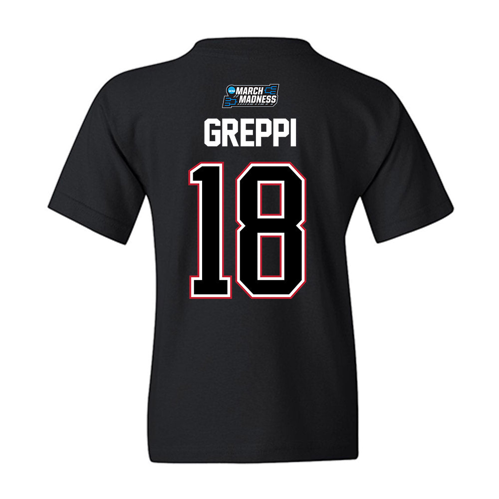 Wisconsin - NCAA Men's Basketball : Riccardo Greppi - NCAA® March Madness® 2026 Youth T-Shirt-1