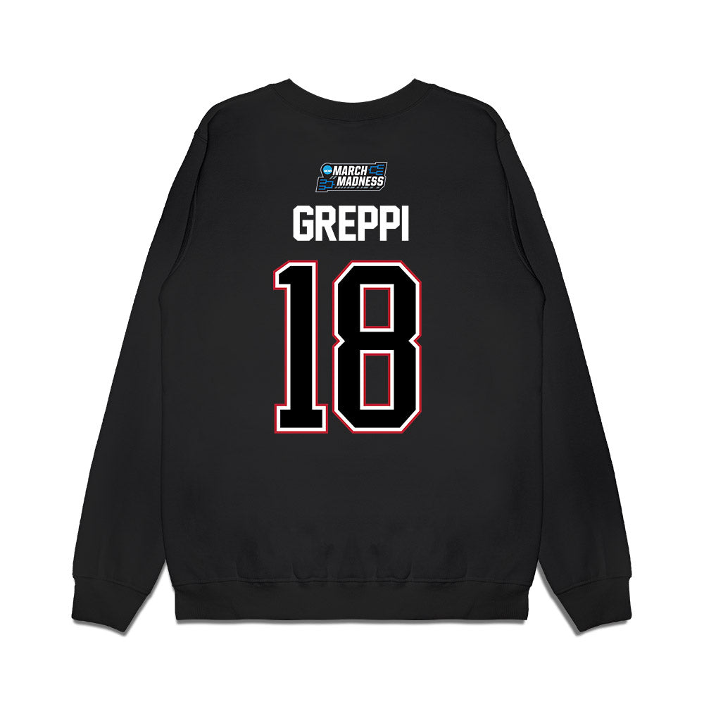 Wisconsin - NCAA Men's Basketball : Riccardo Greppi - NCAA® March Madness® 2026 Premium Crewneck Sweatshirt-1