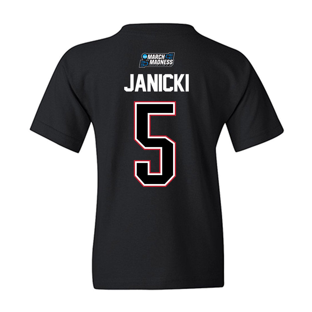 Wisconsin - NCAA Men's Basketball : Jack Janicki - NCAA® March Madness® 2026 Youth T-Shirt-1