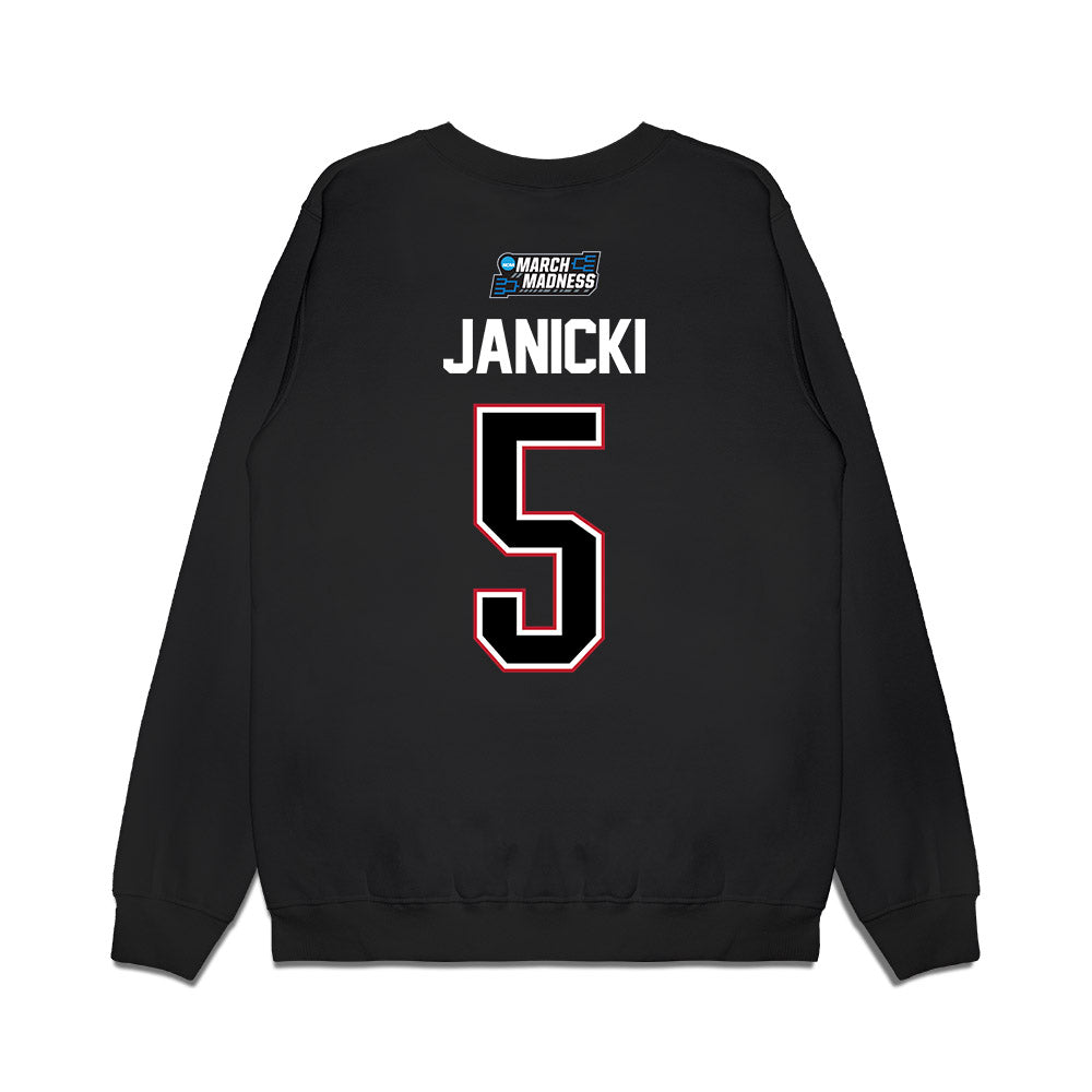 Wisconsin - NCAA Men's Basketball : Jack Janicki - NCAA® March Madness® 2026 Premium Crewneck Sweatshirt-1