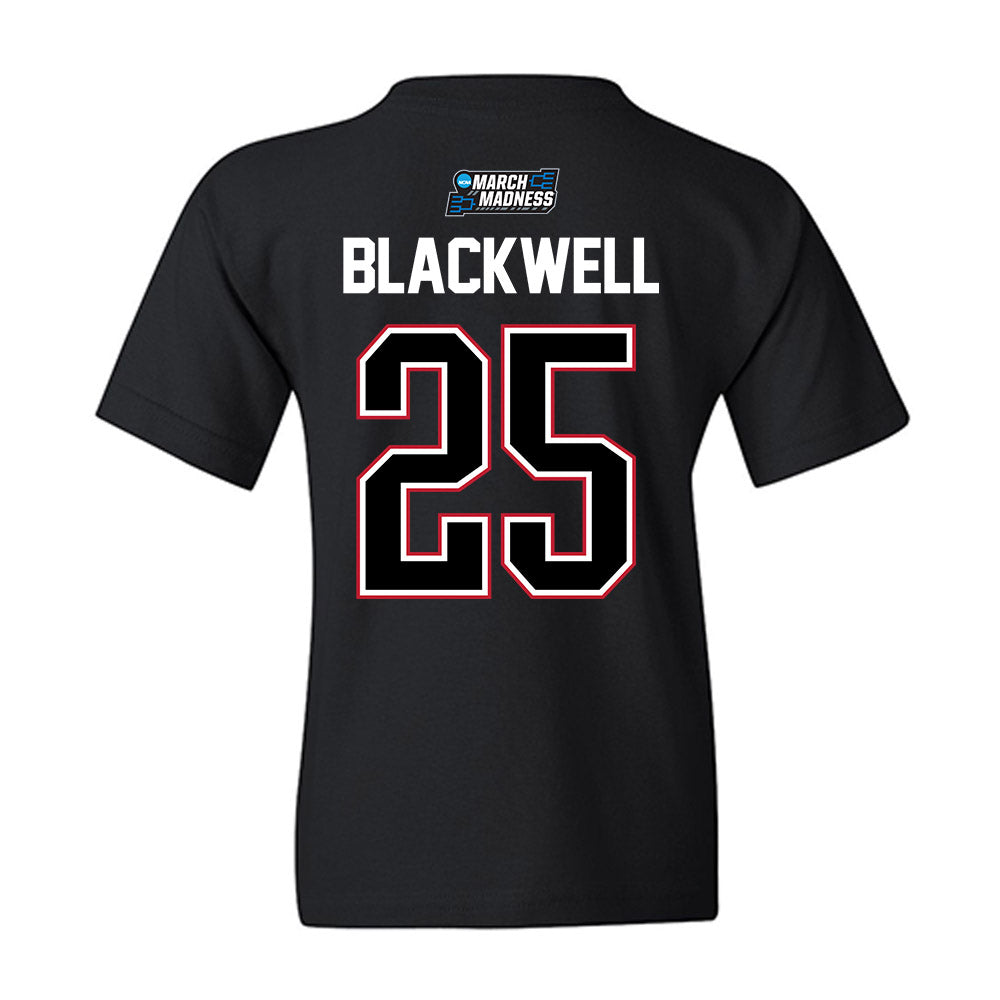 Wisconsin - NCAA Men's Basketball : John Blackwell - NCAA® March Madness® 2026 Youth T-Shirt-1