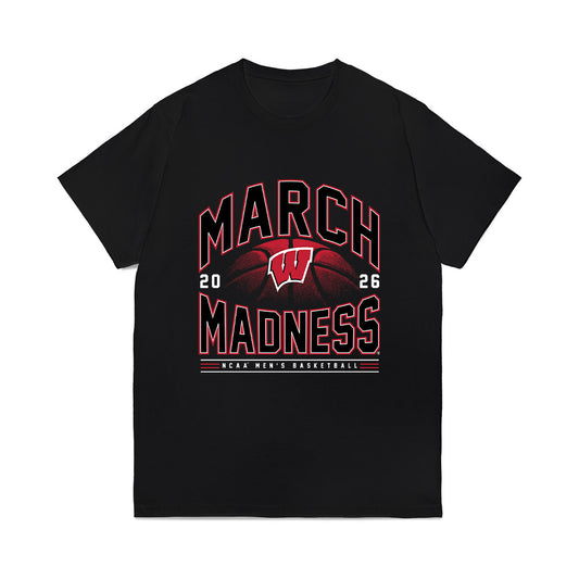 Wisconsin - NCAA Men's Basketball : Braeden Carrington - NCAA® March Madness® 2026 Comfort Colors T-Shirt-0