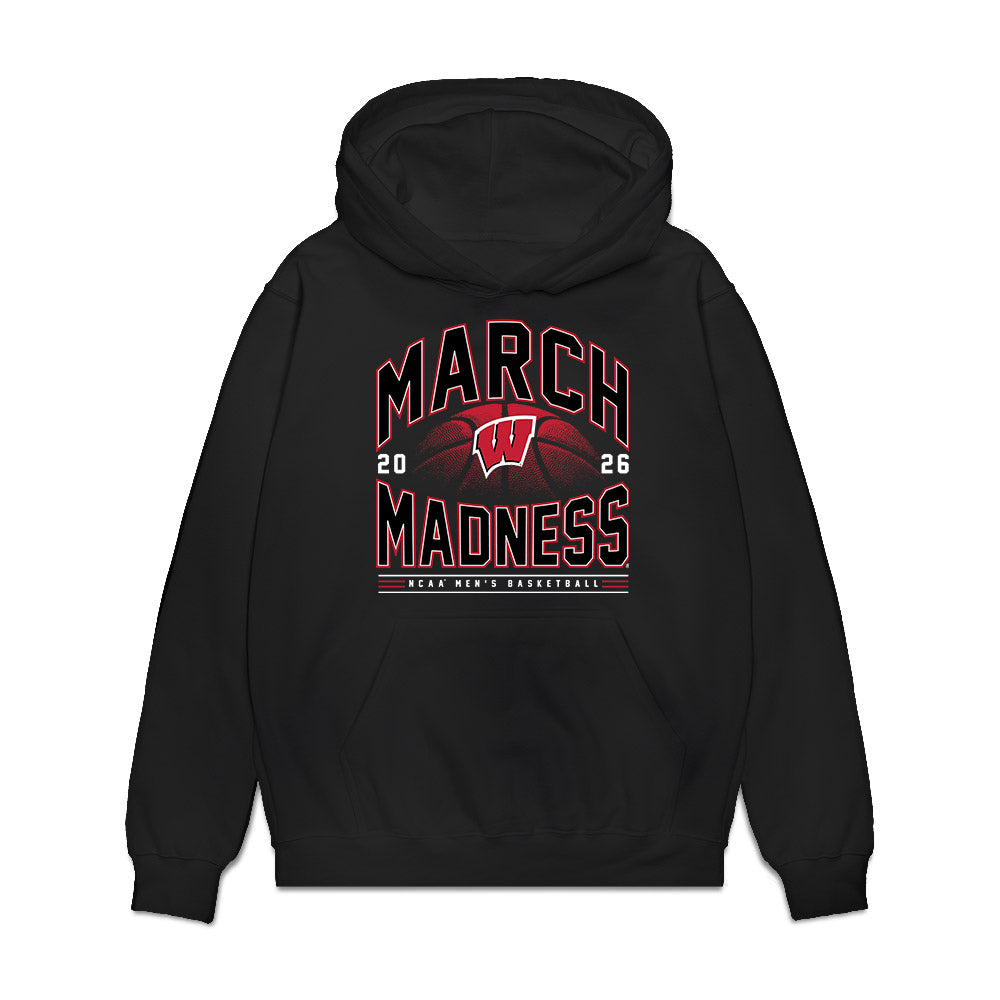 Wisconsin - NCAA Men's Basketball : Jack Robison - NCAA® March Madness® 2026 Premium Hooded Sweatshirt-0
