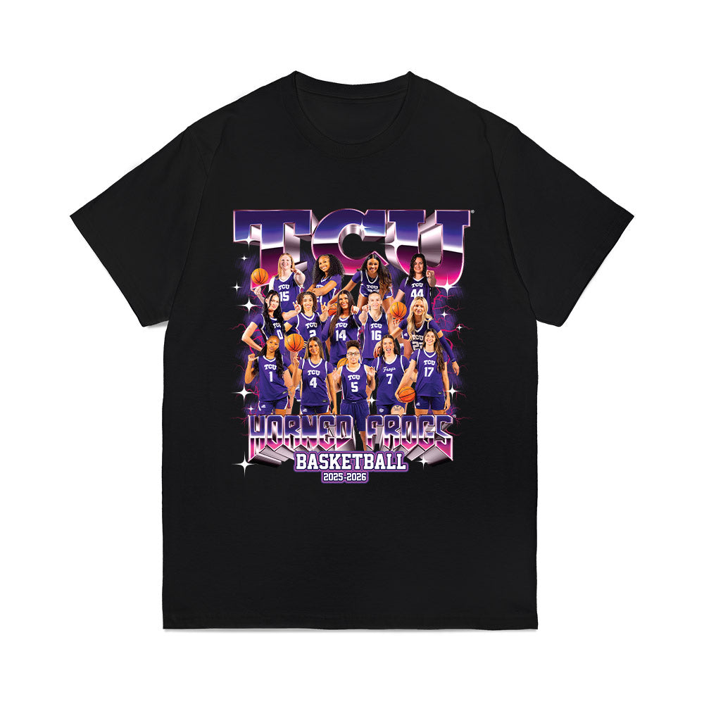 TCU - NCAA Women's Basketball : - Team Collage Comfort Colors T-Shirt-0