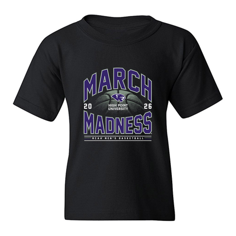 High Point - NCAA Men's Basketball : Kasen Krueger - NCAA® March Madness® 2026 Youth T-Shirt-0