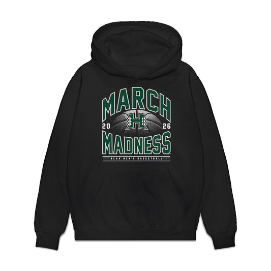 Hawaii - NCAA Men's Basketball : Aaron Hunkin-Claytor - NCAA® March Madness® 2026 Premium Hooded Sweatshirt-0