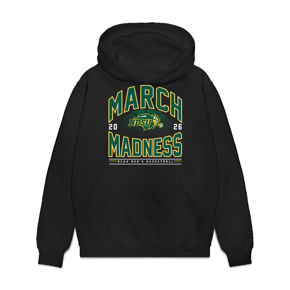 NDSU - NCAA Men's Basketball : Riley Saunders - NCAA® March Madness® 2026 Premium Hooded Sweatshirt-0