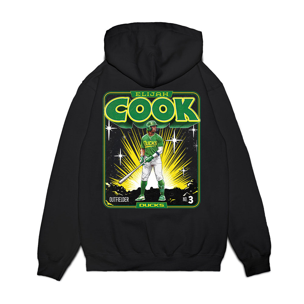 Oregon - NCAA Baseball : Elijah Cook - Collage Premium Hooded Sweatshirt-1