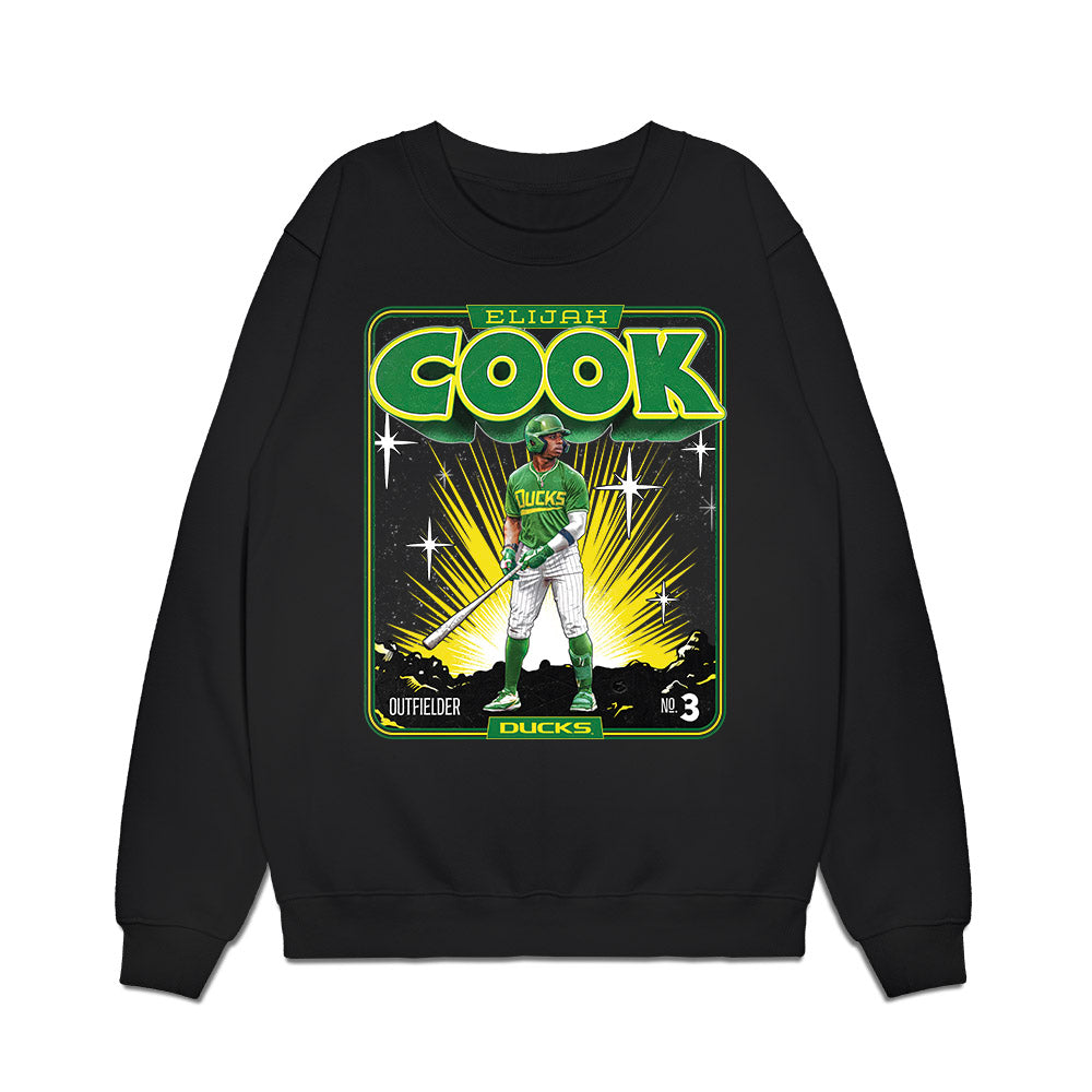 Oregon - NCAA Baseball : Elijah Cook - Collage Premium Crewneck Sweatshirt-0
