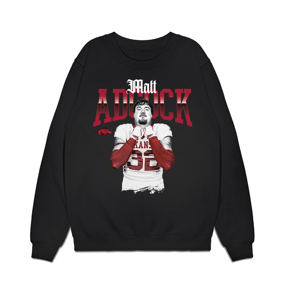 Arkansas - NCAA Football : Matt Adcock - Collage Premium Crewneck Sweatshirt-0