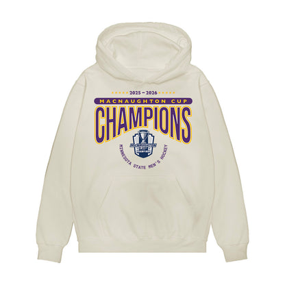Minn. St. - NCAA Men's Ice Hockey : - 10x McNaughton Cup Champions Roster Premium Hooded Sweatshirt-0