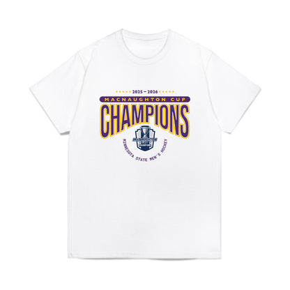 Minn. St. - NCAA Men's Ice Hockey : - 10x McNaughton Cup Champions Roster Comfort Colors T-Shirt-0