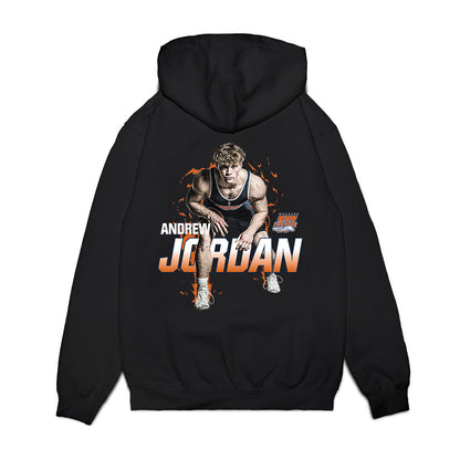 Wheaton IL - NCAA Wrestling : Andrew Jordan - Collage Premium Hooded Sweatshirt-1