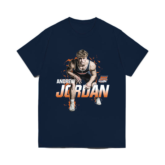 Wheaton IL - NCAA Wrestling : Andrew Jordan - Collage Comfort Colors T-Shirt-0