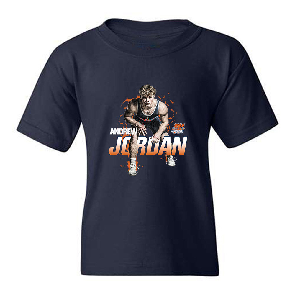 Wheaton IL - NCAA Wrestling : Andrew Jordan - Collage Youth T-Shirt-0