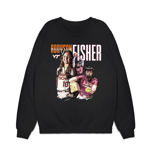 Virginia Tech - NCAA Softball : Addyson Fisher - Collage Premium Crewneck Sweatshirt-0