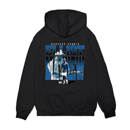 - Wheaton College (Massachusetts) - NCAA Mens Tennis : Elliot Mathew - Collage Premium Hooded Sweatshirt-1
