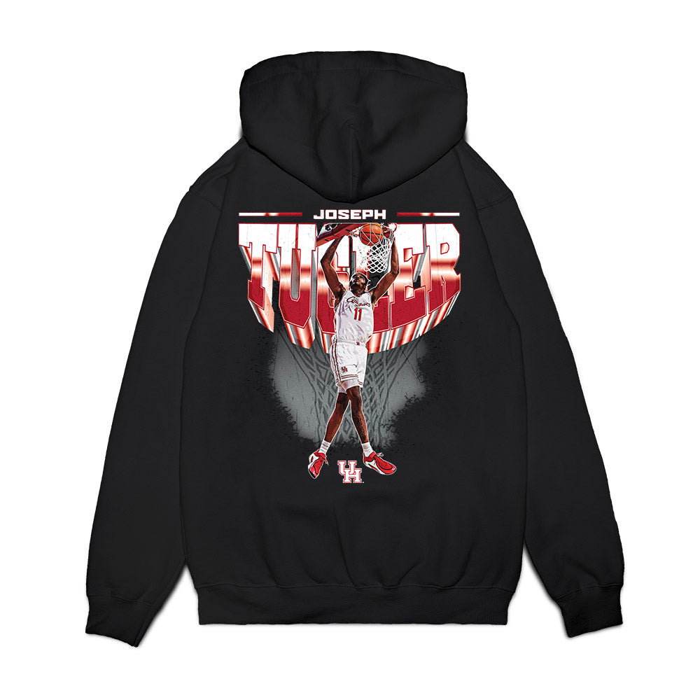 Houston - NCAA Men's Basketball : Joseph Tugler - Collage Premium Hooded Sweatshirt-1