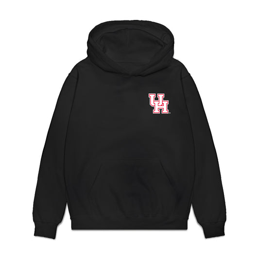 Houston - NCAA Men's Basketball : Milos Uzan - Collage Premium Hooded Sweatshirt-0