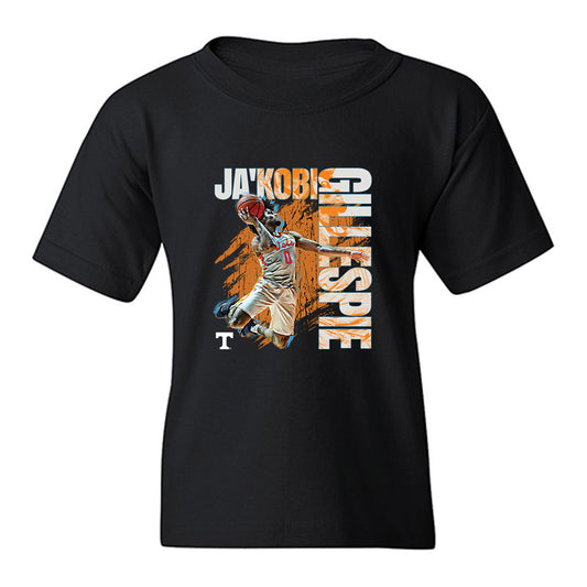 Tennessee - NCAA Men's Basketball : Ja'Kobi Gillespie - Collage Youth T-Shirt-0