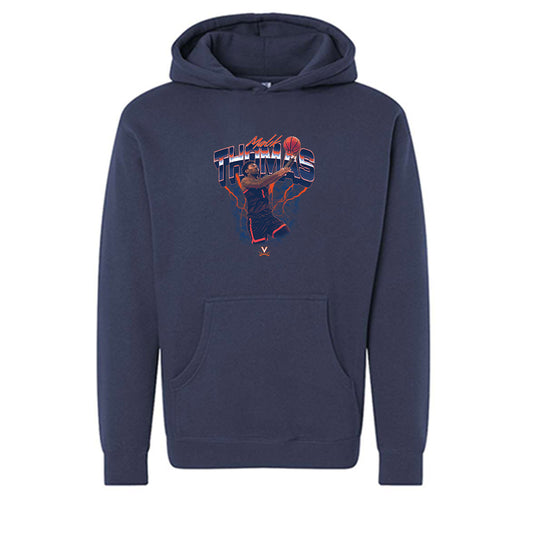 Virginia - NCAA Men's Basketball : Malik Thomas - Collage Hooded Pullover Sweatshirt-0