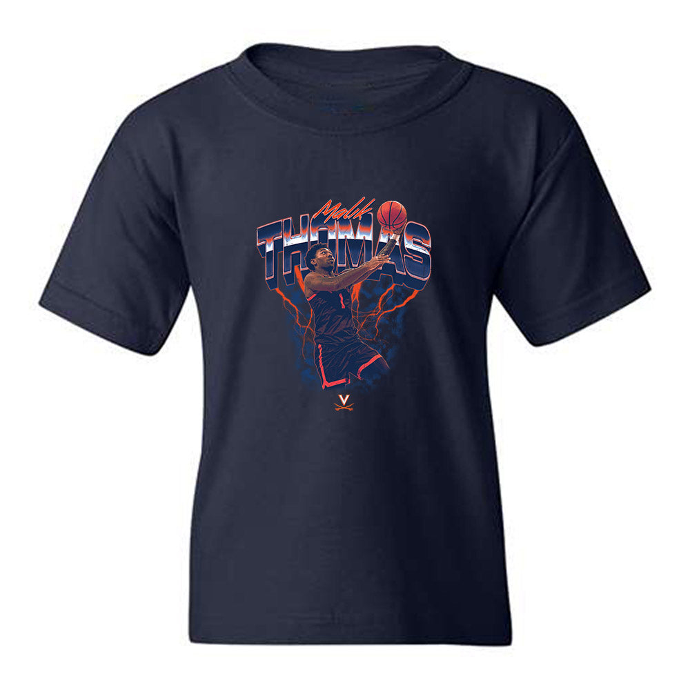 Virginia - NCAA Men's Basketball : Malik Thomas - Collage Youth T-Shirt-0