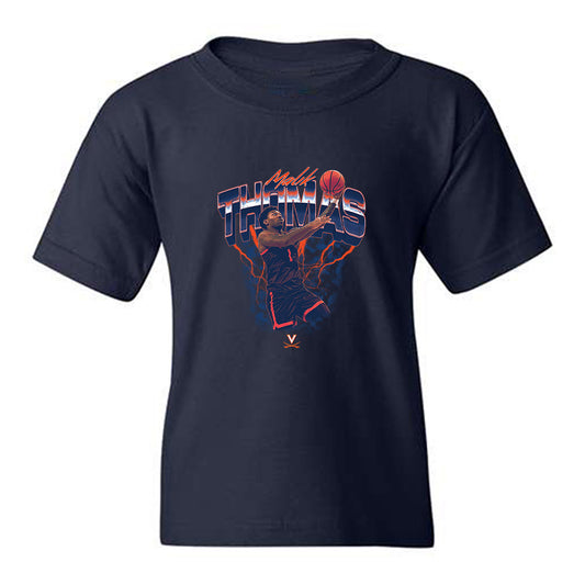 Virginia - NCAA Men's Basketball : Malik Thomas - Collage Youth T-Shirt-0