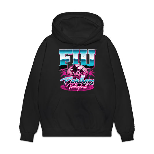FIU - NCAA Beach Volleyball : Miami Vice Premium Hooded Sweatshirt-0