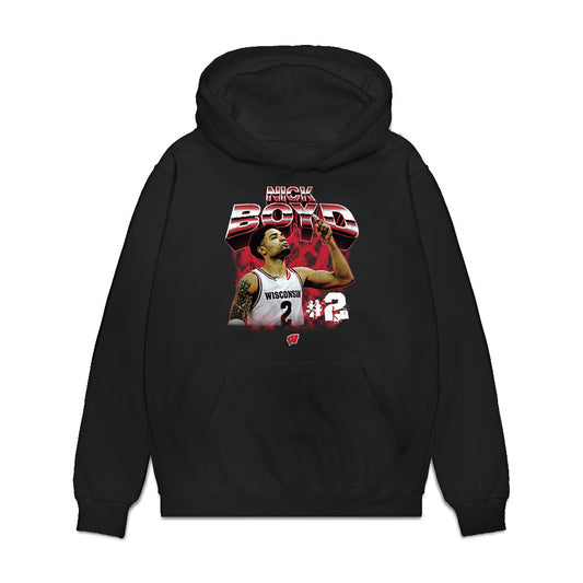 Wisconsin - NCAA Men's Basketball : Nick Boyd - Collage Premium Hooded Sweatshirt-0
