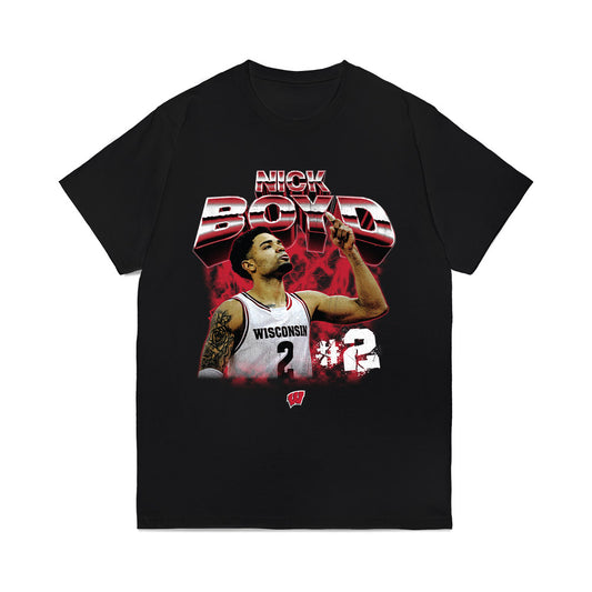 Wisconsin - NCAA Men's Basketball : Nick Boyd - Collage Comfort Colors T-Shirt-0