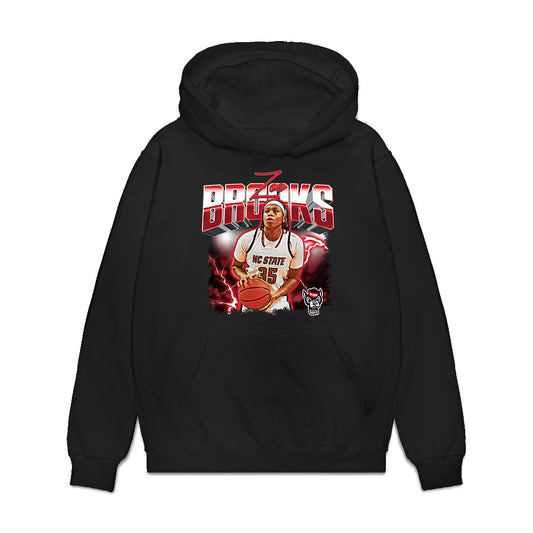 NC State - NCAA Women's Basketball : Zoe Brooks - Collage Premium Hooded Sweatshirt-0