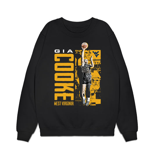 West Virginia - NCAA Women's Basketball : Gia Cooke - Collage Premium Crewneck Sweatshirt-0