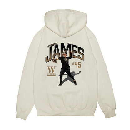 Wofford - NCAA Baseball : Trey James - Collage Premium Hooded Sweatshirt-1