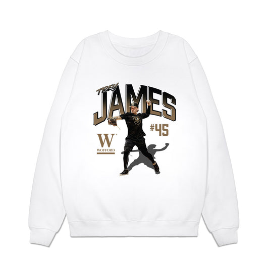 Wofford - NCAA Baseball : Trey James - Collage Premium Crewneck Sweatshirt-0