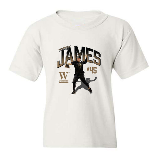 Wofford - NCAA Baseball : Trey James - Collage Youth T-Shirt-0