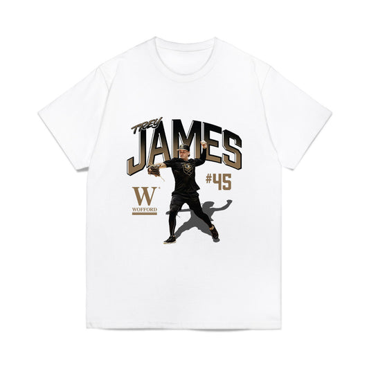 Wofford - NCAA Baseball : Trey James - Collage Comfort Colors T-Shirt-0