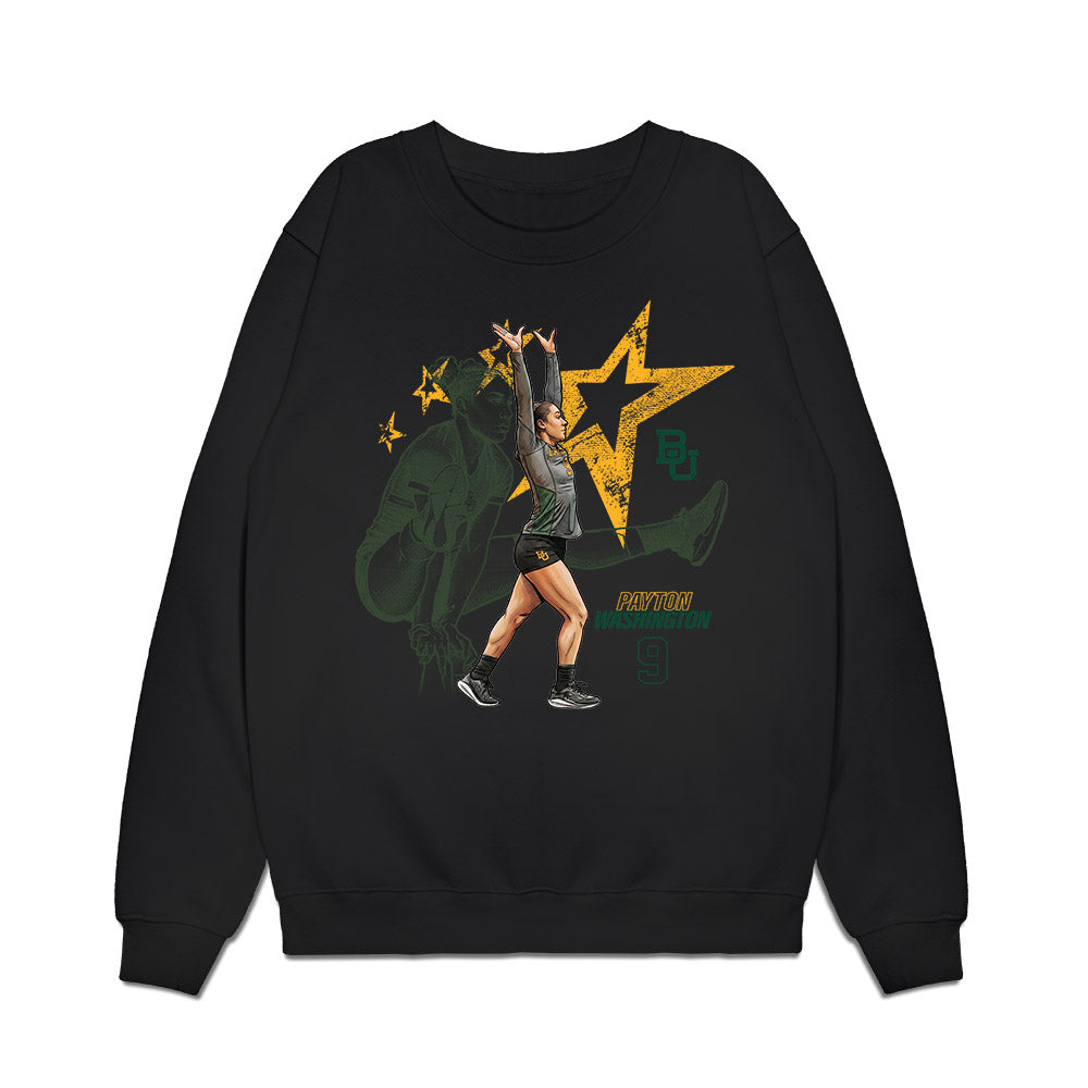 Baylor - NCAA Acrobatics & Tumbling : Payton Washington - Collage Premium Crewneck Sweatshirt-0