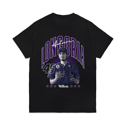 Kansas State - NCAA Baseball : Adan Longoria - Caricature Comfort Colors T-Shirt-0