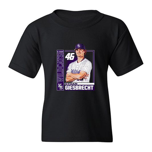 Kansas State - NCAA Baseball : Ethan Giesbrecht - Card Inspired Youth T-Shirt-0