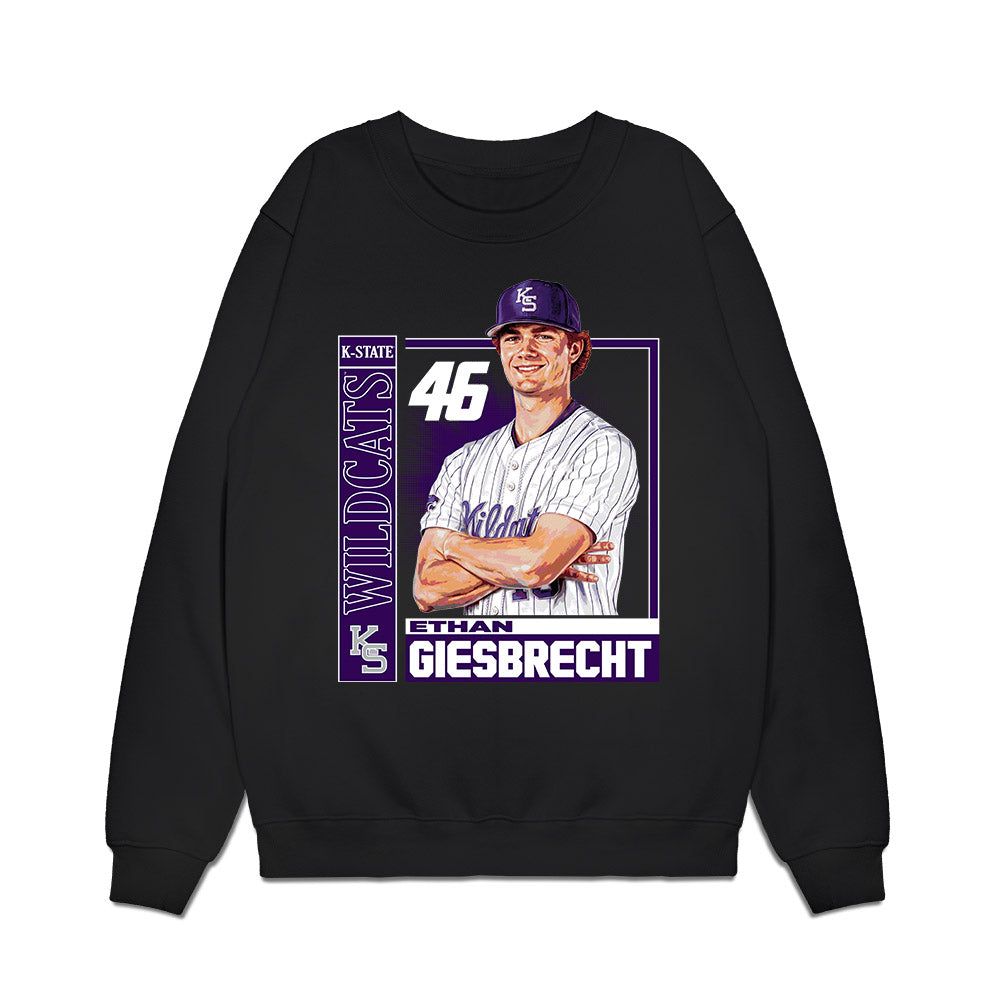 Kansas State - NCAA Baseball : Ethan Giesbrecht - Card Inspired Premium Crewneck Sweatshirt-0