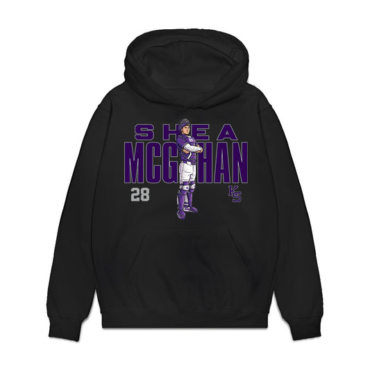 Kansas State - NCAA Baseball : Shea McGahan - Caricature Premium Hooded Sweatshirt-0
