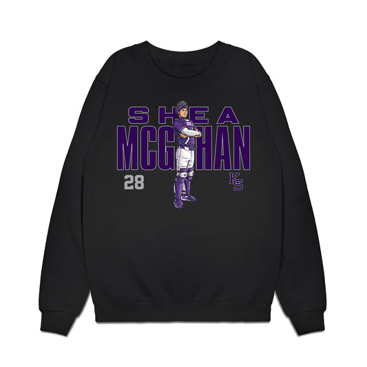 Kansas State - NCAA Baseball : Shea McGahan - Caricature Premium Crewneck Sweatshirt-0