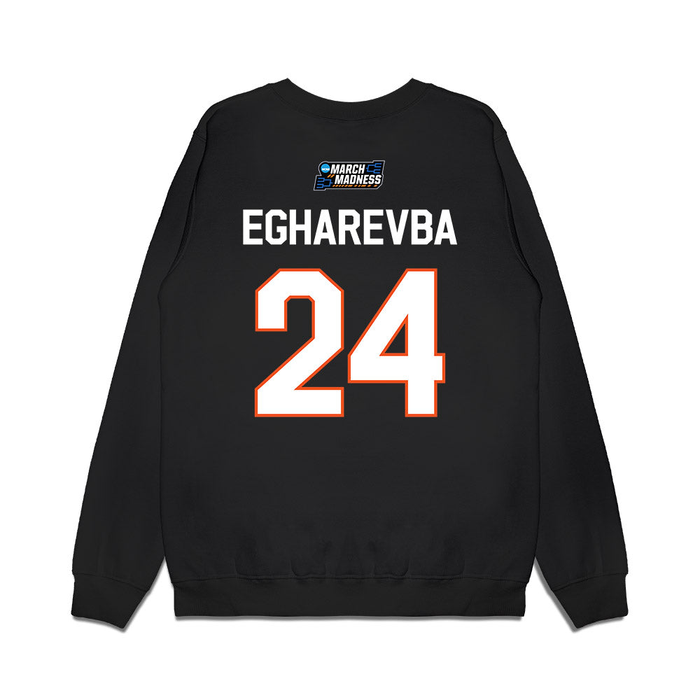 Oklahoma State - NCAA Women's Basketball : Praise Egharevba - NCAA® March Madness® 2026 Premium Crewneck Sweatshirt-1