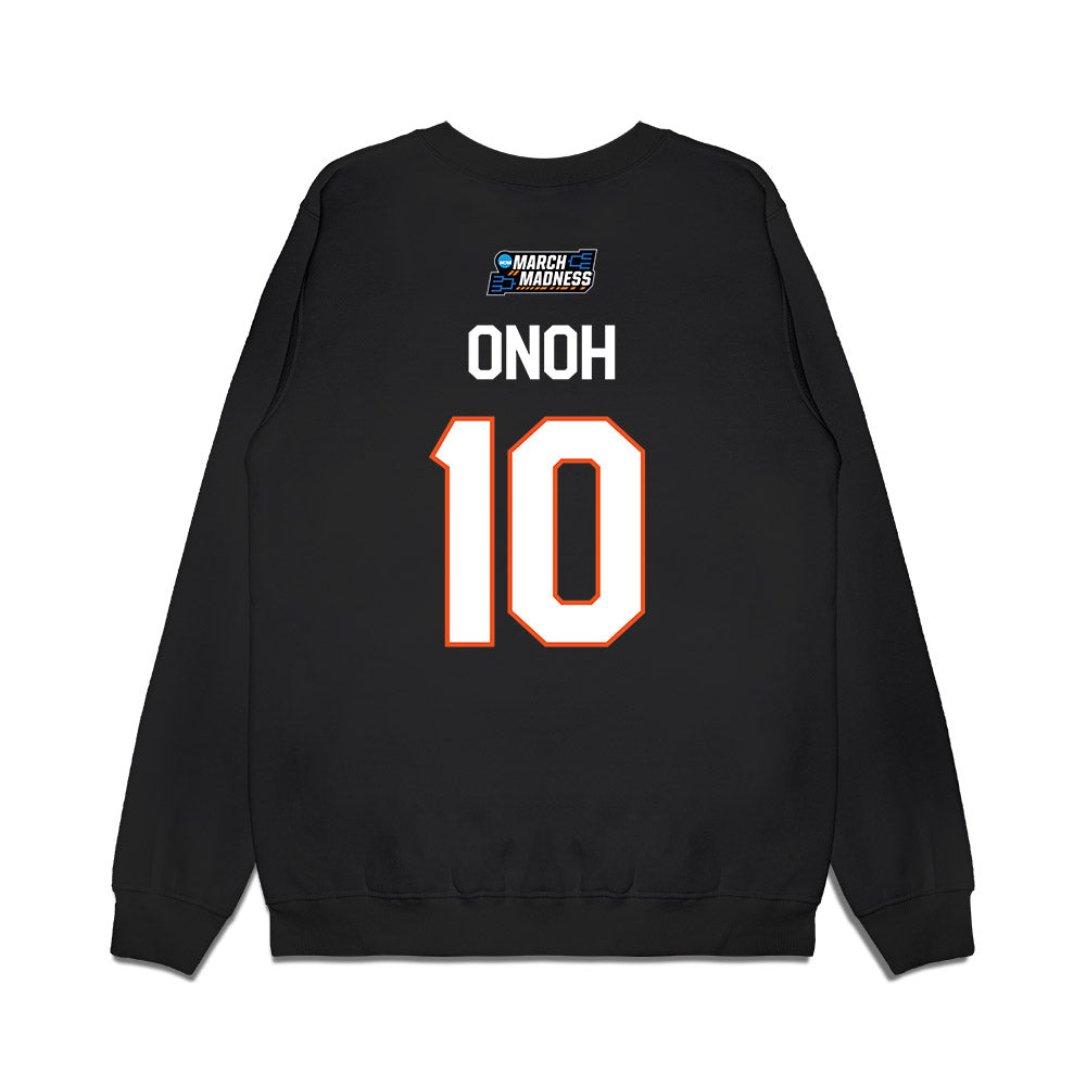Oklahoma State - NCAA Women's Basketball : Favour Onoh - NCAA® March Madness® 2026 Premium Crewneck Sweatshirt-1