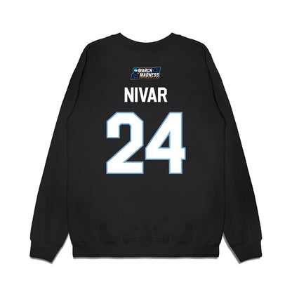 UNC - NCAA Women's Basketball : Indya Nivar - NCAA® March Madness® 2026 Premium Crewneck Sweatshirt-1