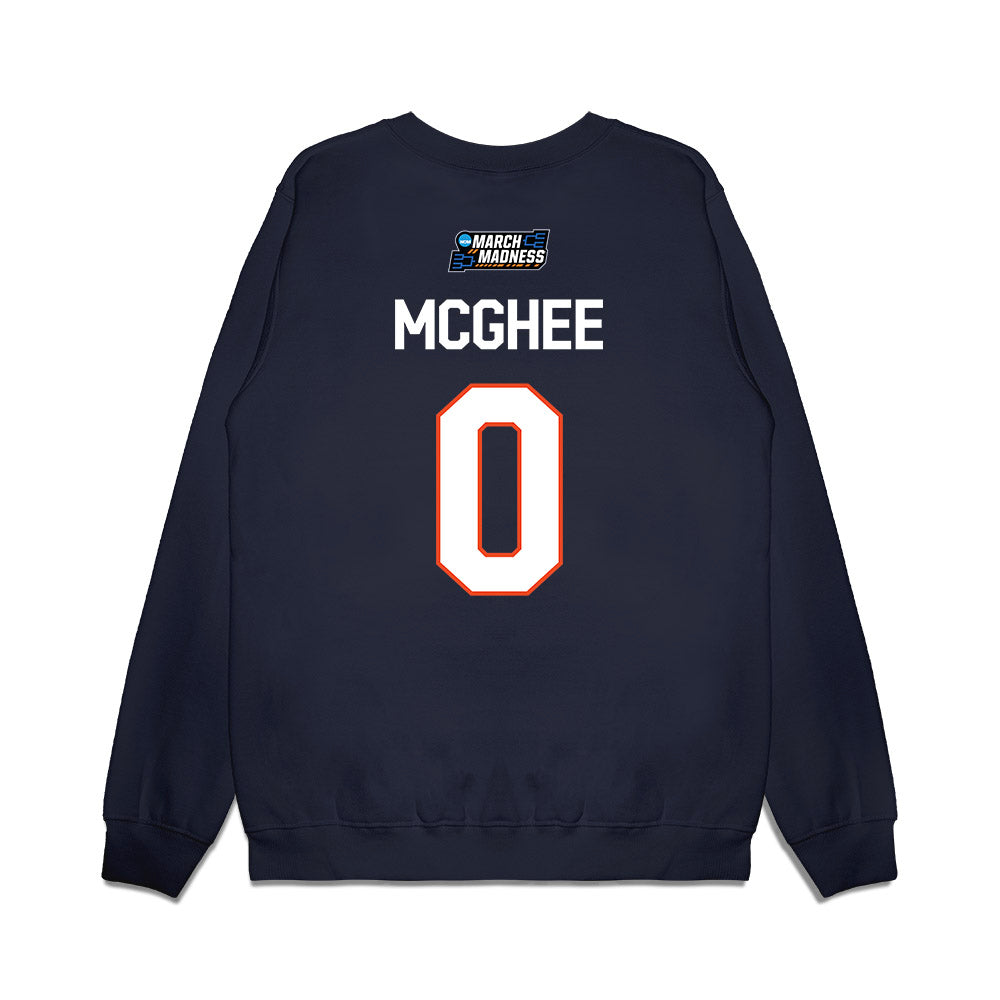 Virginia - NCAA Women's Basketball : Olivia McGhee - NCAA® March Madness® 2026 Premium Crewneck Sweatshirt-1